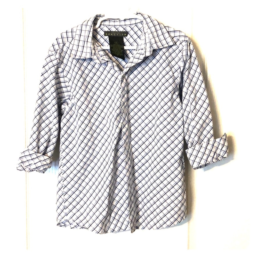 Kenneth Cole Reaction blue striped button down